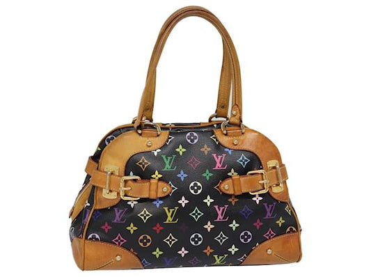 Louis Vuitton Monogram Multicolor Claudia Hand Bag Black Vintage