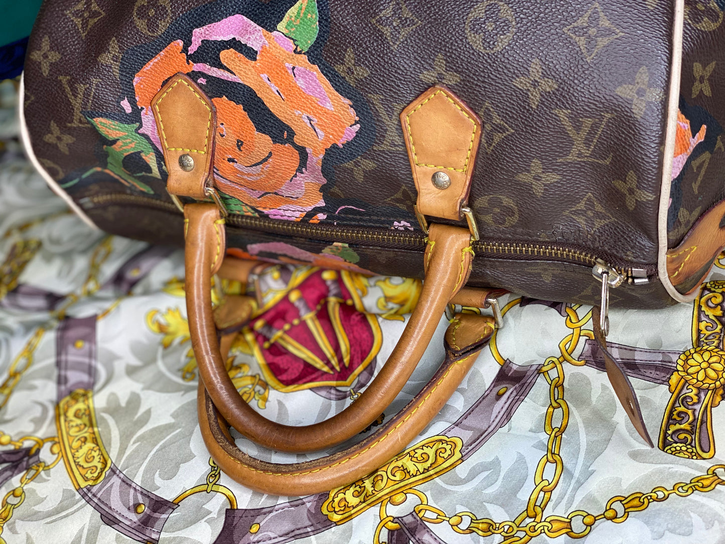 Louis Vuitton Speedy 30 Edición limitada "Roses" de Stephen Sprouse