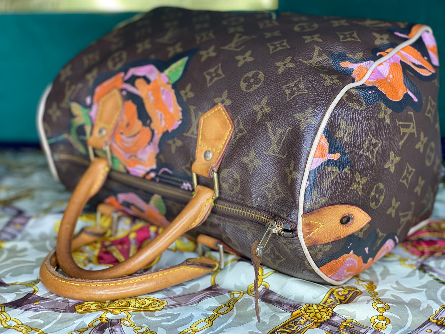 Louis Vuitton Speedy 30 Edición limitada "Roses" de Stephen Sprouse