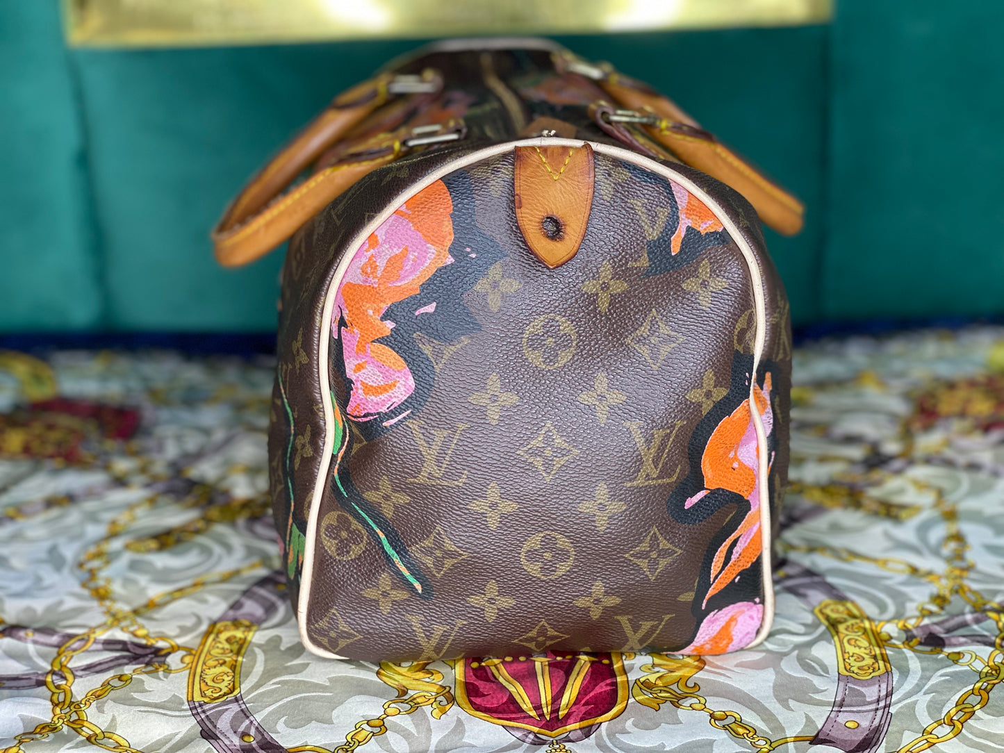 Louis Vuitton Speedy 30 Edición limitada "Roses" de Stephen Sprouse