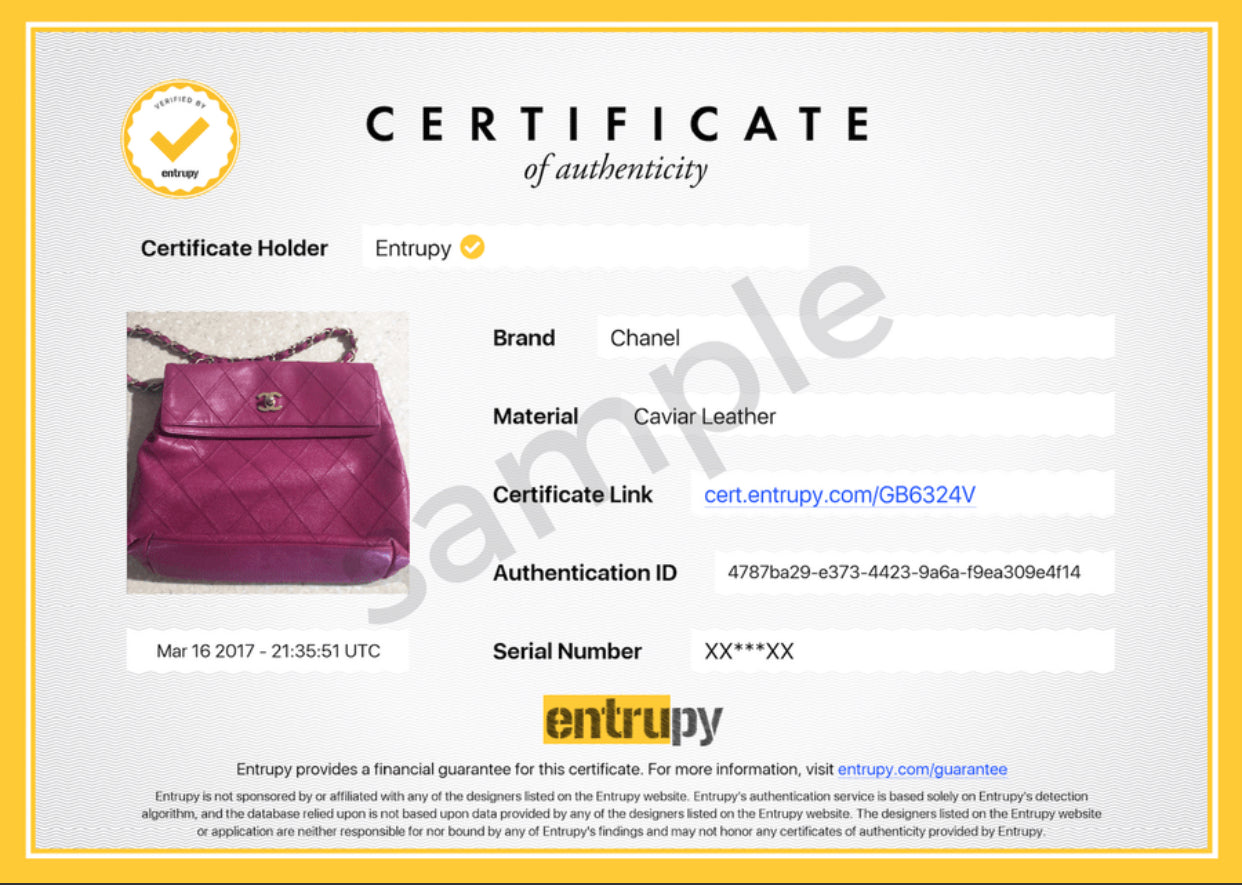 Certificar bolso Chanel con Entrupy