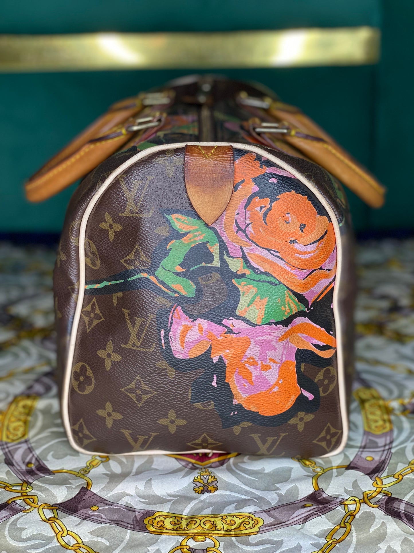 Louis Vuitton Speedy 30 Edición limitada "Roses" de Stephen Sprouse