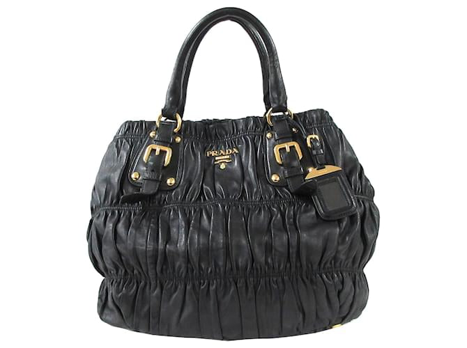 Prada Black Nappa Gaufre Tote