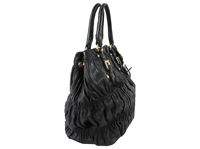 Prada Black Nappa Gaufre Tote