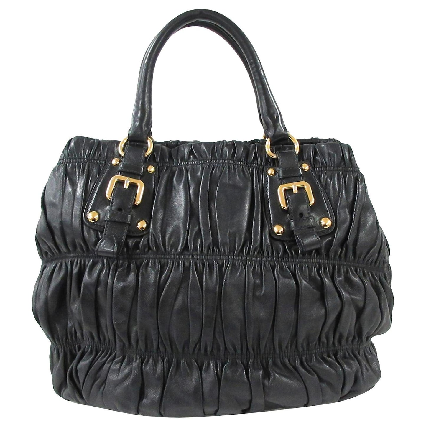 Prada Black Nappa Gaufre Tote