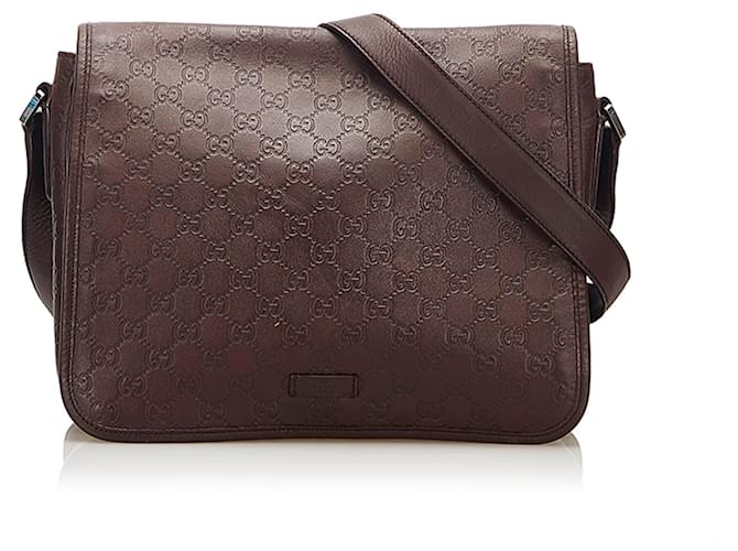 Gucci Brown Guccissima Crossbody Bag