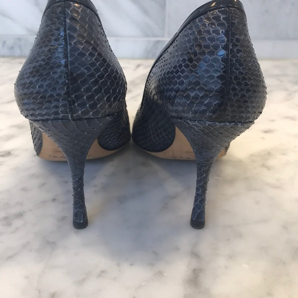 Blue Snake Skin Jimmy Choo 39 1/2