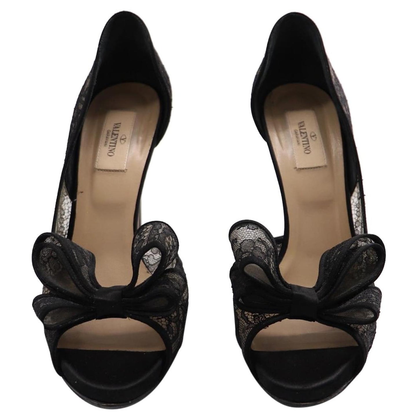 Valentino Garavani Bow Lace Peep Toe Talla 40