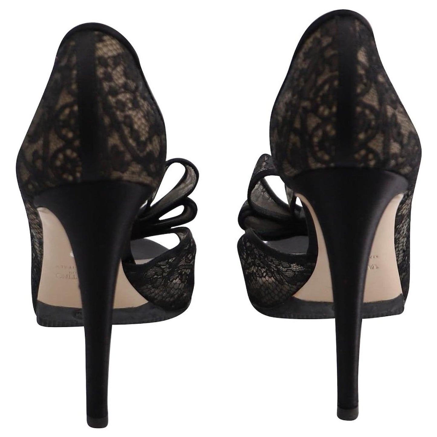 Valentino Garavani Bow Lace Peep Toe Talla 40