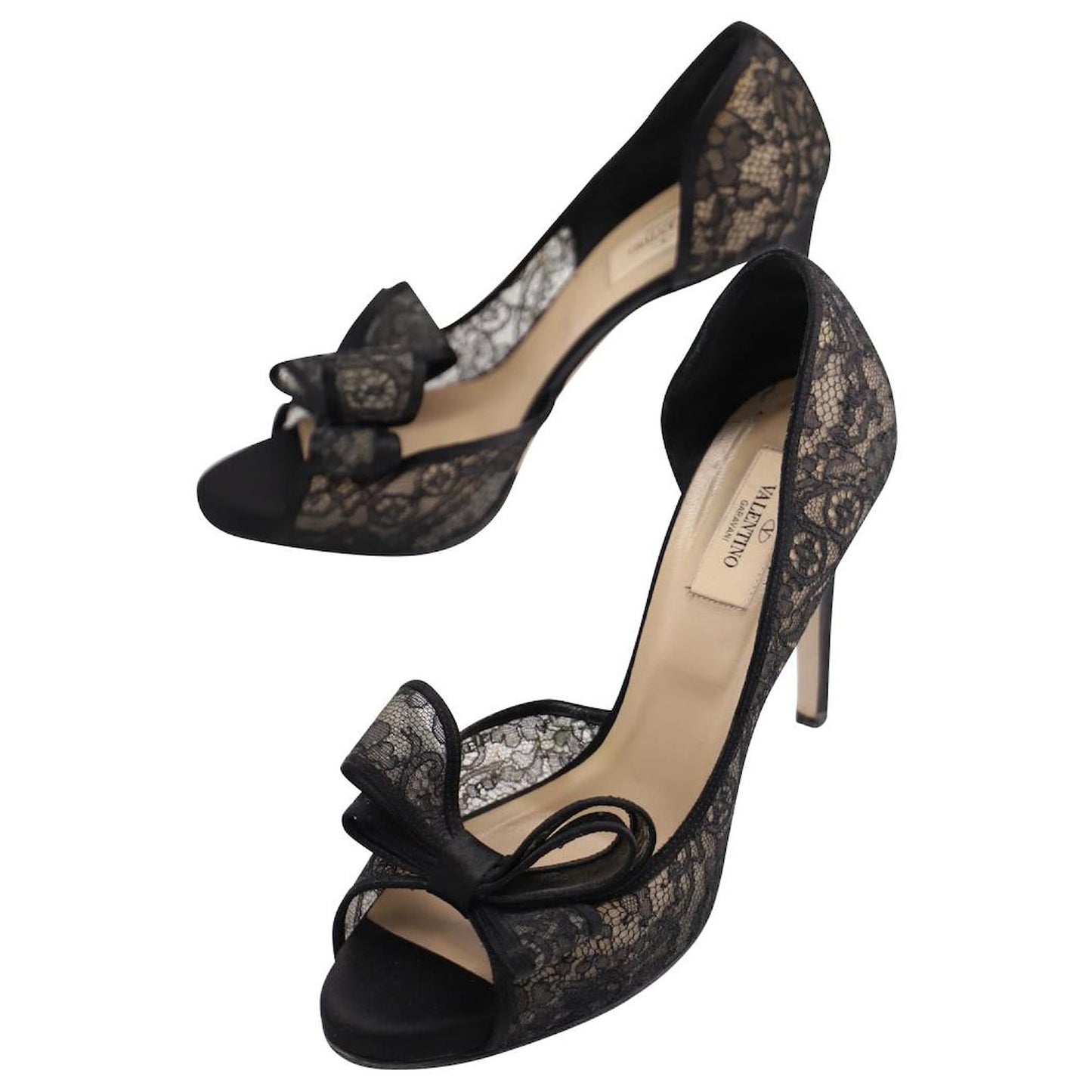 Valentino Garavani Bow Lace Peep Toe Talla 40